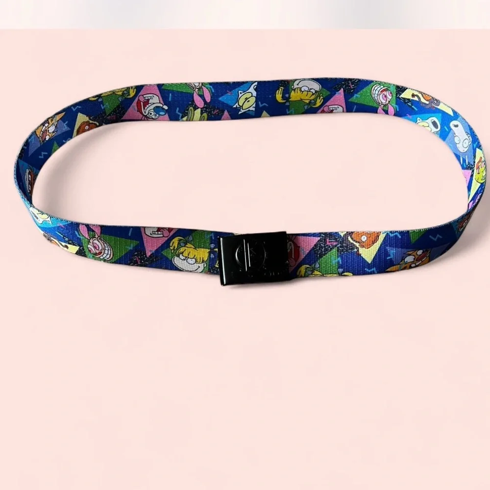 Vibrant Blue and Green Patterned Belts